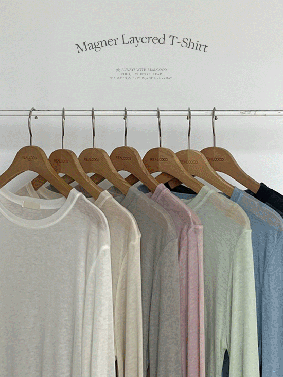 [봄티셔츠] 매그너 레이어드 티셔츠 - 7 Color (텐셀티/라운드넥/이너)